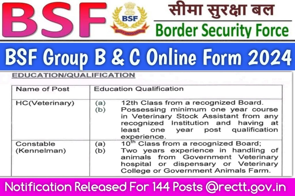 BSF Group B and C Recruitment 2024