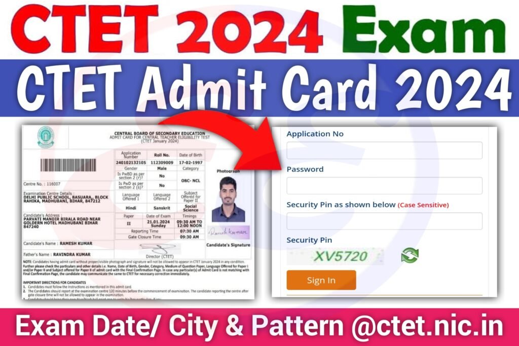 CTET Admit Card 2024