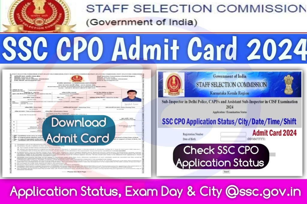 SSC CPO Admit Card 2024