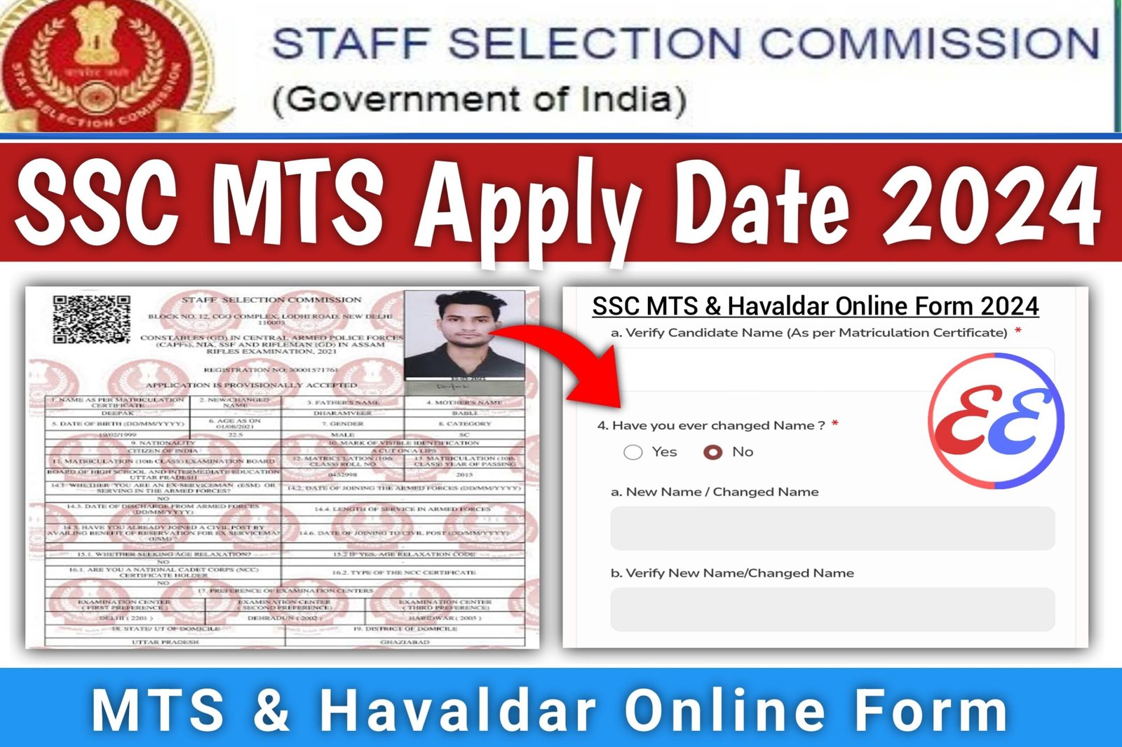 SSC MTS Apply Date 2024 Online Form MTS & Havaldar