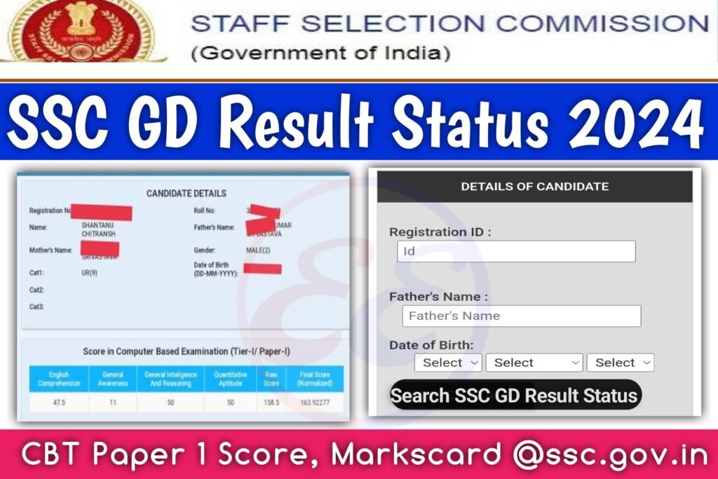 SSC GD Result Status 2024