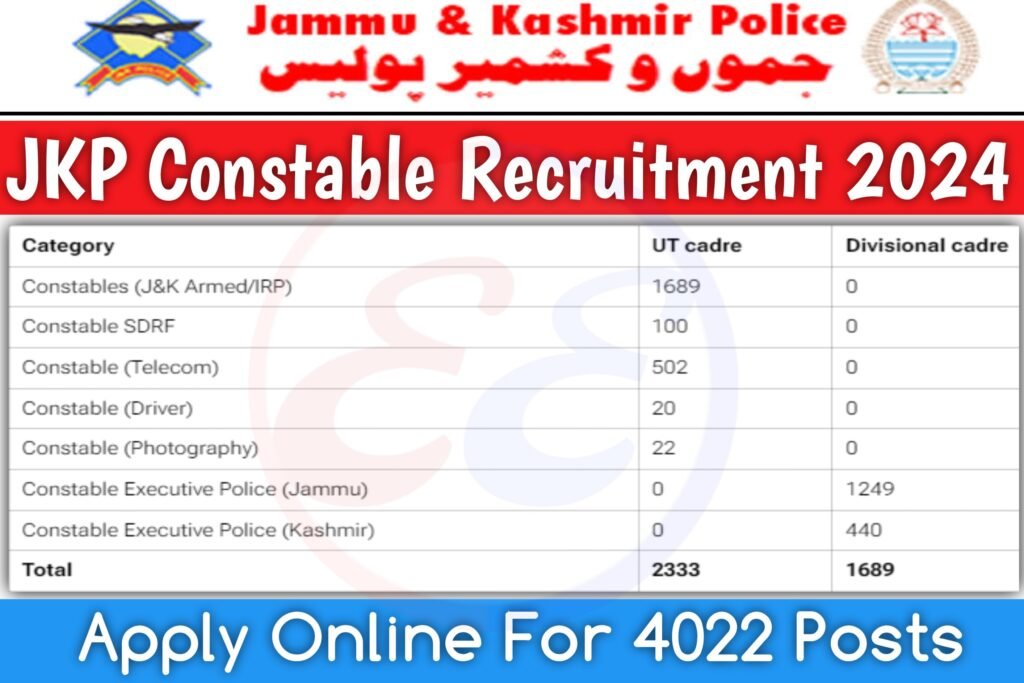 JKP Constable Recruitment 2024