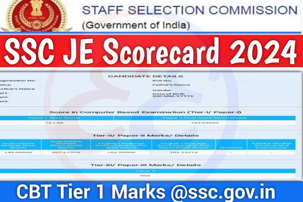 SSC JE Scorecard 2024