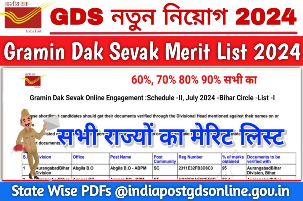 Gramin Dak Sevak Merit List 2024